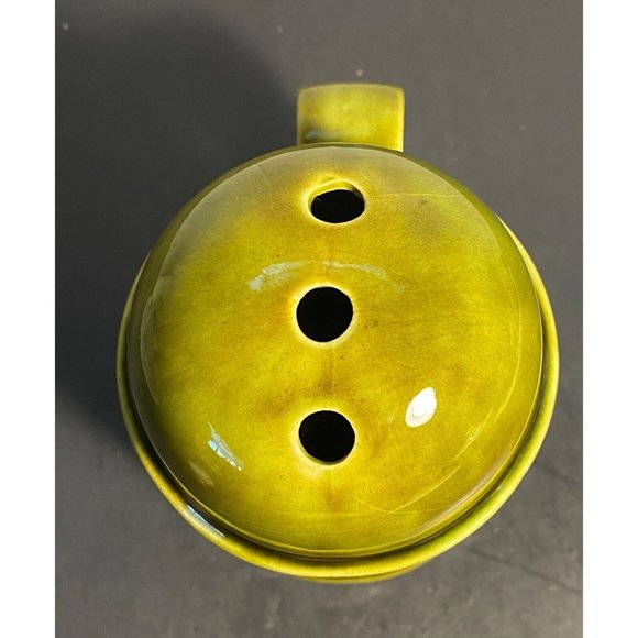 Vintage MCM Los Angeles Potteries Cheese Shaker Green Large Kitchen Mid Century - Picture 5 of 6